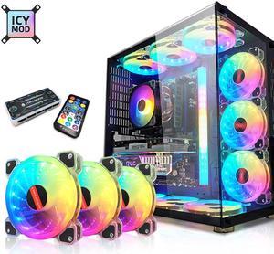 RGB Fan 12CM PC Cooler 120MM Music Rhythm  Chassis Silent Fan Kit Control Water Cooler For MOD A-RGB AURA