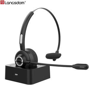 H3 Wireless Call Center Headset Bluetooth 5.0 Wireless Trucker Headphones With Mic Hands- Earphones For Phone PC