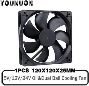 5V 12V 24V 120mm Cooling Fan 12025 120x120x25mm  Brushless Cooler Fan PC Laptop Computer Case Fan Industry Axial Cooler