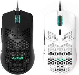 honeycomb shell Gaming Mouse Pixart 16000DPI Optical Sensor and RGB White Wired Game Mouse For PC laptop Gaming gamer