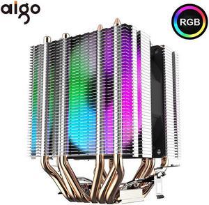 L6 CPU Cooling 6 Heat pipes Twin-Tower Heatsink 90mm led Fan 3pin CPU Cooler For Computer LGA775/115x/1366 AM2/AM3/AM4