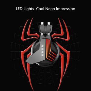 2020 USB spider wireless LED Light Gaming Headset for PS4 PC Xbox one Stereo Surround Sound wireless Gamer Headphones With Mic