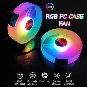 6pcs Adjustable Computer Cooling Fan Quiet 120mm RGB Fan PC Case Fan Cooler RGB Cooler Fans for Computer Cooler with Controller