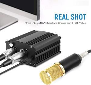 Studio Microphone 48V USB Phantom Power Karaoke bm 800 Microphone for Computer Sound Card Phantom Power with XLR Cable