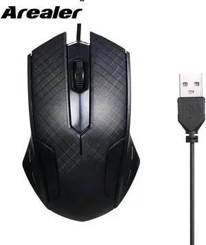 Wired Gaming Mouse 1600 dpi 3-Button USB Optical Mouse with 1.1M Cord Mice Compatible pc mouse for pc laptop computer