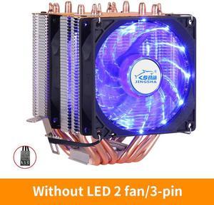 6 Heat Pipes dual-tower CPU Cooler RGB PWM 4Pin PC quiet for Intel LGA 775 1150 1151 1155 1366 AMD AM2 AM3 AM4 CPU Cooling Fan