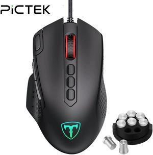 PC257 Gaming Mouse Wired 12000 DPI Ergonomic Mouse USB With RGB Backlit 10 Programmable Buttons For Computer Gamer Mice