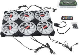 PC Cooler Cooling Fan Double Ring 366 Modes RGB LED 120mm Fan Super Quiet Cooling Fan For CPU High-airflow