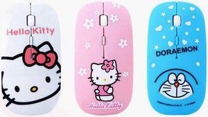 Silent Hello Kitty 2.4GHz Wireless Optical Ultra Slim Silent Computer Laptop Gaming Nano Mouse