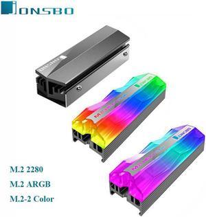 M.2 SSD Heatsink M.2-2 Cooler Light 5V 3Pin PC Cooling Parts for NGFF NVME PCIE M.2 2280 Solid State Hard Disk Radiator