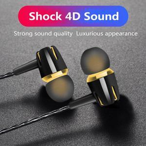 1pcs Wired Headset 3.5mm Jack In-ear Earphone Subwoofer HD Call Handfree Sport Headset  With Misphone For PC/Phone/MP3