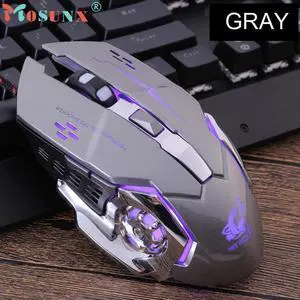 Raton Professional Wired LED Light 4000DPI Optical Usb Ergonomic Gamer Gaming  Rechargeable computer  18Aug3