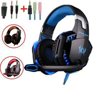 G9000 Gaming Headsets Big Headphones with Light Mic Stereo Earphones Deep Bass for PC Computer Gamer Laptop PS4 New X-BOX