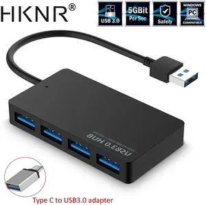 USB3.0 Adapter for Laptop PC High Speed USB 3.0 Hub External 4 Ports Adapter Splitter USB Expander Computer Accessories