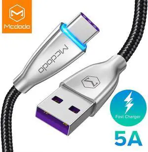 LED 5A Type C Cable For  S10 S9 S8 Plus Fast Charging USB C Phone Charger Supercharge For  Mate 30 Pro P20
