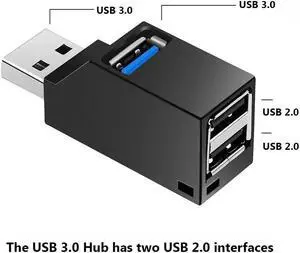 3 Port USB Hub Mini USB 2.0 3.0 High Speed Hub Splitter Box For PC Laptop U Disk Card Reader For iPhone  Mole Phone Hub