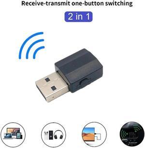 2in1 Bluetooth 5.0 Audio Receiver Transmitter Wireless Adapter Mini 3.5mm AUX Stereo Transmitter For TV PC Car Speaker