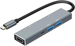 Transmission Universal Aluminum Alloy Expander With 4K 6 In 1 PD Charging Port USB Hub Type C To HDMI Portable Adapter