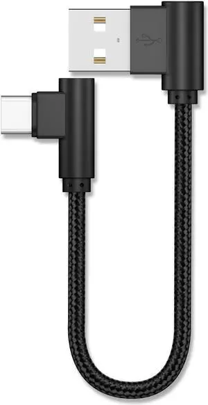 20cm Fast Charging Short Micro USB Cable USB to Type C Elbow 90 Degree Cables Type-C USB C For    Smartphones