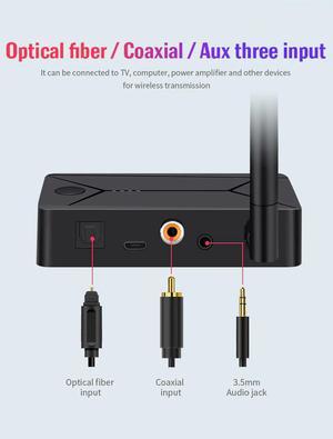 5V Wireless audio bluetooth 5.0 transmitter adapter 3.5mm coaxial optical fiber Input For TV PC earphone headset