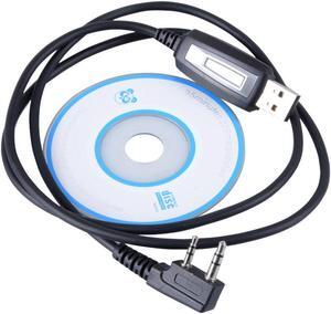 Programming Cable + CD FHRG For Baofeng UV-3R+ UV-5R 5RA Kenwood TK-240 250