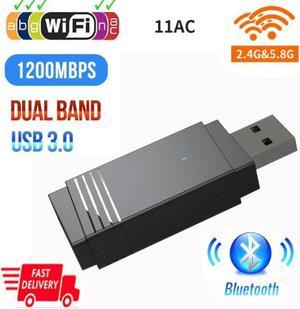 USB WiFi Adapter 1200Mbps USB 3.0 Band Dual Bluetooth 5.0 Built-in Antenna Wifi Dongle  Bluetooth Transmitter