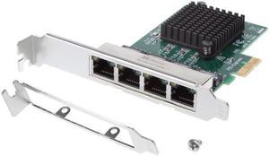 2020 New HOT 10/100/1000M PCI-E PCI Express to 4x Gigabit Card 4 Port Ethernet Network Adapter