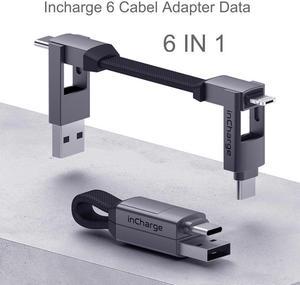 inCharge  cable 6-in-1 multi-function for usb mole phone charging cable type-c Adapter  Transfer