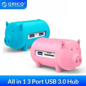 Litte Pig Hub All in 1 High Speed Usb 3.0 Hub 3 Port USB Power Interface with TF  Card Reader for MacBook Air Laptop PC