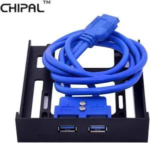 20 Pin 2 Port USB 3.0 Front Panel USB3.0 Hub Expansion Cable Adapter Plastic Bracket for PC Desktop 3.5 Inch Floppy Bay
