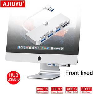 USB 3.0 Hub For iMac 21.5 27 PRO Dock 3 port adapter splitter with TF/ Card Reader Slim Unibody computer Aluminum alloy