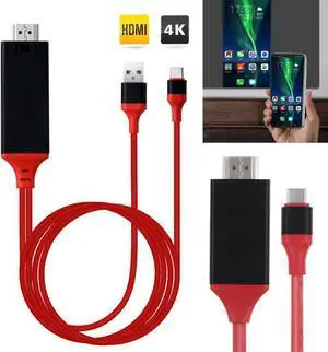 2M Type C  Cable Phone Connect to TV Adapter HDTV Screen Share  For MacBook Dell   S8 S9+ S10+  P20 P30
