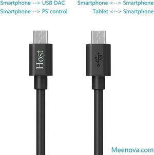 Molity Cable: For MicroUSB-to-MicroUSB OTG,  USB DAC Cable for  HA2, HiFi, Pha3, Chord Hugo Mojo,