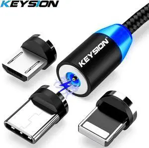 LED Magnetic USB Cable Fast Charging Type C Cable Magnet Charger  Charge Micro USB Cable Mole Phone Cable USB Cord