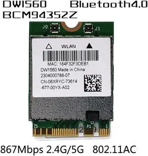 AC1200 Broadcom DW1560 BCM94352Z 867Mbps Bluetooth 4.0 802.11ac NGFF M.2 WiFi  Hacker Adapter Card for Mac