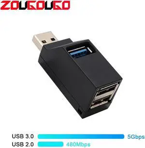 3 Port USB Hub Mini USB 2.0 3.0 High Speed Hub Splitter Box For PC Laptop MacBook Pro Accessories