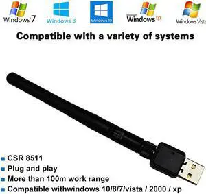 100m Long range Bluetooth USB Dongle Wireless Bluetooth 4.0 CSR Adapter for Windows 10, 8, 7 XP vista
