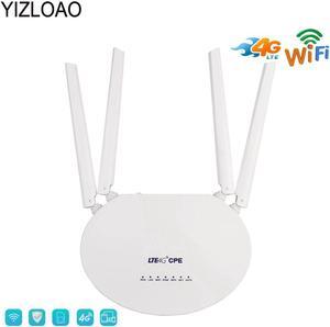 4G LTE Wifi Router 300Mbps 4G Plus Wifi CPE Unlock Mobile Hotspots FDD/TDD Global Broadband Sim with 4 External Antenna