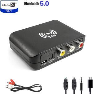 Bluetooth 5.0 Receiver APTX HD DAC Wireless Digital Audio Adapter Low Latency SPDIF Coaxial RCA Output