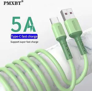 5A USB Cable 1M/1.5M/2M Quick Charge Type C Cable For  S20 S10  P40 P30 P20 Pro Super Fast Charging Cord USB-C Wire