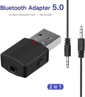 Switching Bluetooth 5.0 Adapter USB Transmitter Receiver 2 in 1 3.5mm Stereo Audio Adapter Wireless Digital Devices