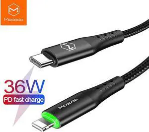36W USB Type C PD Auto Disconnect Cable For iPhone lightning 11 Pro Max X XR XS Max 8 7 Fast Charge USB C LED Cable 36W USB Type C PD Auto Disconnect Cable For iPhone lightning 11 Pro Max X XR XS Max 8 7 Fast Charge USB C LED Cable
