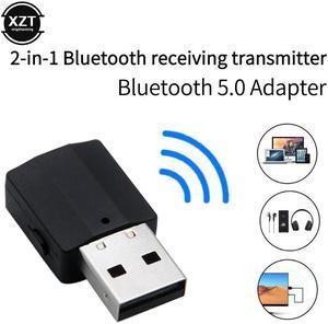 2 in1 Bluetooth 5.0 Audio Receiver Transmitter USB Wireless Adapter  3.5mm AUX Stereo For TV PC Car Laptop USB Dongle