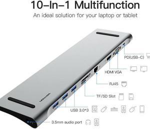 10 in 1 Hub USB Type-C to USB3.0 TF HDMI VGA RJ45 Mini DP Docking Station Adapter for MacBook Pro For  P30 PRo