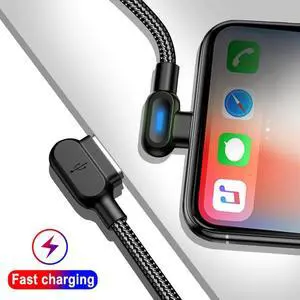 USB Type C 1M 2M  Usb Fast Charging 90 Degree Cable For  S8 S9 S10   Charger Cord Dropshipping