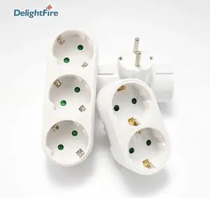 16A 250V France German Plug Adapter EU Standard Conversion Socket ON/OFF Switch 1 to 3 Way Converter Wireless Extended Socket CE