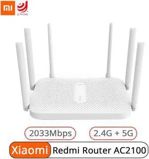 Redmi Router AC2100 Gigabit 2.4G 5.0GHz Dual-Band 2033Mbps Wireless Router Wifi Repeater with 6 High Gain Antennas Wider