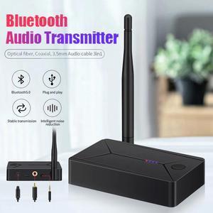 Optical Fiber Bluetooth Adapter 3.5Mm Aux Stereo Hifi Wireless Bluetooth 5.0 Audio Transmitter For Tv Pc Headset