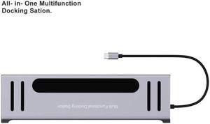 12-in-1 Docking Station USB C to  USB 3.0 Hub SD TF Dock Station for MacBook Dell   Type C Laptop Docking Station