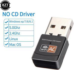 5Ghz WiFi Adapter Wifi USB Ethernet Dongle 5G 2.4G Receiver 600Mbps Wireless Network Card Mini Wifi Adapter for PC